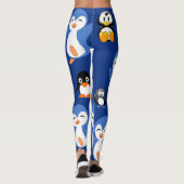 Leggings pingouin bleu noir (Dos)
