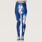 Leggings pingouin bleu noir (Devant)