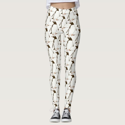 Leggings Pingouin Gentoo noir et blanc (Devant)