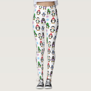 Leggings Pingouins de Noël et guêtres de flocons de neige