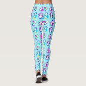 Leggings Pingouins d'hiver colorés mignons (Dos)