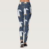 Leggings Pingouins : Petite aquarelle foncée (Dos)