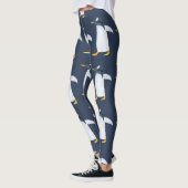 Leggings Pingouins : Petite aquarelle foncée (Gauche)