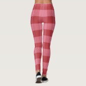 Leggings Pink and Red Valentine Plaid (Dos)
