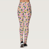Leggings Pink Avocado Imprimer Motif moderne Kit de yoga (Dos)