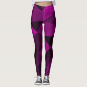 Leggings Pink black geometric mesh pattern (Devant)