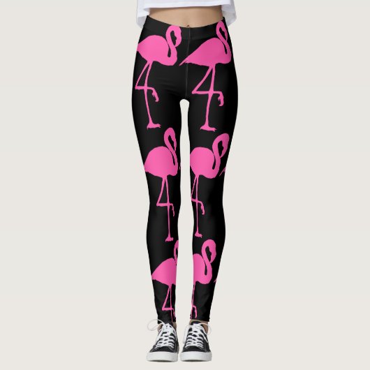 LEGGINGS PINK FLAMANT ROSE YOGA PANTS (Devant)