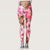 Leggings Pink Floral Bloom Pattern – Soft Botanical Design (Devant)