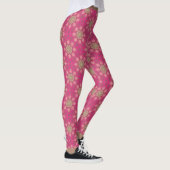Leggings Pink Floral Mandala Circle Batik Motif (Droite)
