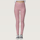 Leggings Pink Gold Raindrop Moderne tendance Yoga (Devant)