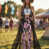 Leggings Pink Gothic Butterfly Spiderweb