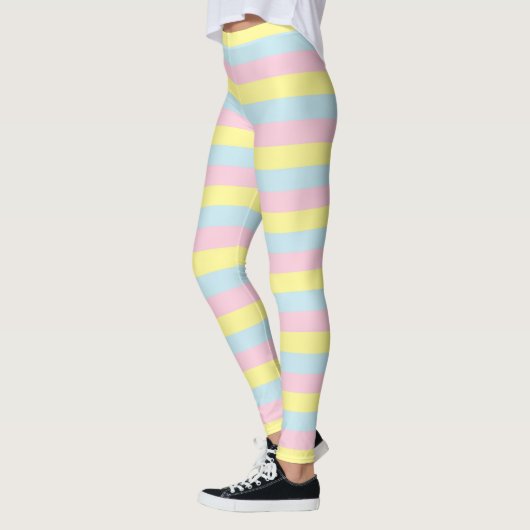 Leggings Pink, jaune et bleu doux (Gauche)