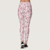 Leggings Pink Lollipops, Heart Lollipops, Lollipop Pattern (Dos)