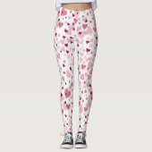 Leggings Pink Lovely Hearts Pattern (Devant)