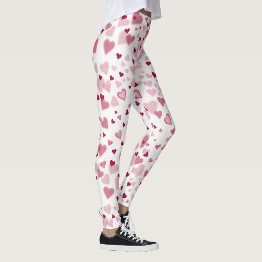 Leggings  Pink Lovely Hearts Pattern  (Droite)
