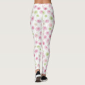 Leggings Pink Mint Floral Ranunculus   (Dos)