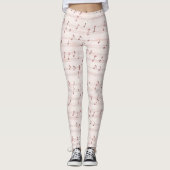 Leggings Pink Music Notes Sheet (Devant)