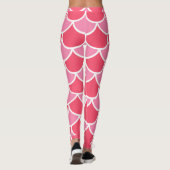 Leggings Pink on Pink with White Scallon Design Summer Look (Dos)