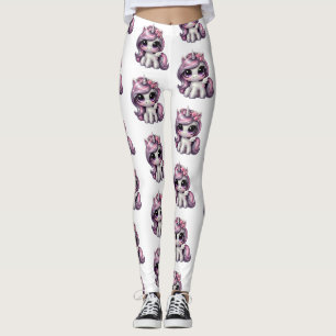 Leggings Pink parties scintillant pony licorne