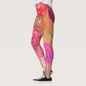 Leggings Pink plants (Gauche)