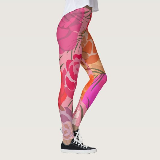 Leggings Pink plants (Droite)