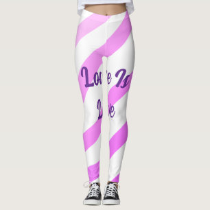 Leggings Pink rayures colorées pastel amour est amour fiert