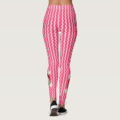 Leggings Pink Retro Santa Claus Ric Rose Noël (Dos)