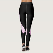 Leggings Pink Ribbon Personnaliser Nom Soutien pour le canc (Dos)