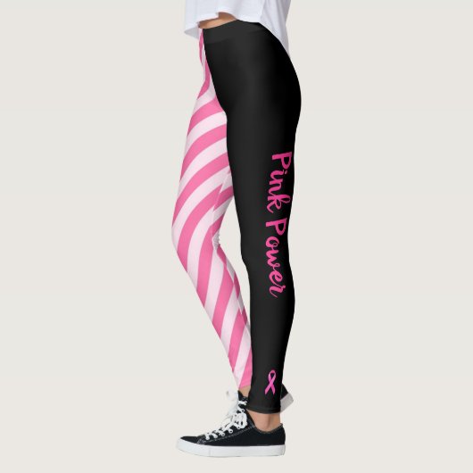 Leggings Pink Ribbon Power Cancer du sein Survivant Confort (Gauche)
