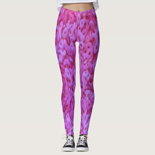 Leggings Pink Ribbon Sensibilisation au cancer du sein (Devant)