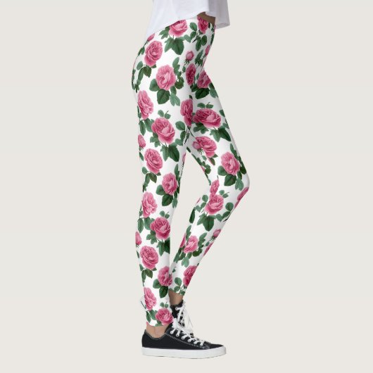 Leggings Pink Rose Floral Pattern (Droite)