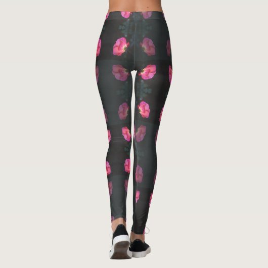 Leggings Pink Rose Pattern (Dos)