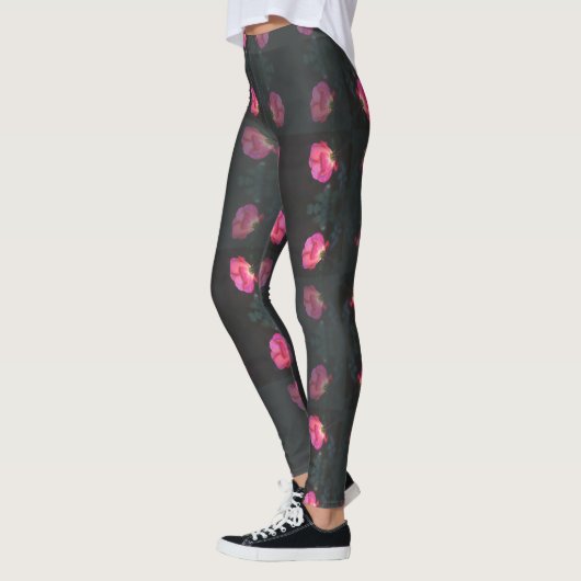 Leggings Pink Rose Pattern (Gauche)