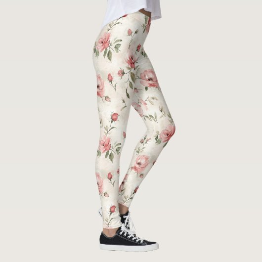 Leggings Pink Roses Floral  (Droite)