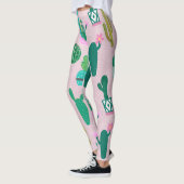 Leggings Pink Rustique Sud-Ouest Cactus Plantes (Gauche)