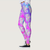 Leggings Pink Scribble mignonne Girone Dragon Wyvern Inugam (Gauche)