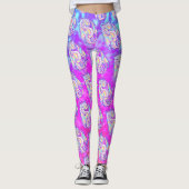 Leggings Pink Scribble mignonne Girone Dragon Wyvern Inugam (Devant)