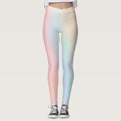 Leggings Pink Sea Green Pastel Ombre (Devant)