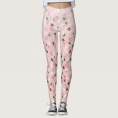 Leggings Pink Sparkle Vintage Garden Blossoms (Devant)