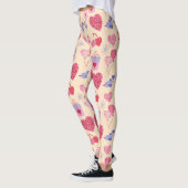 Leggings Pink Valentine's Day Icon Pattern (Gauche)