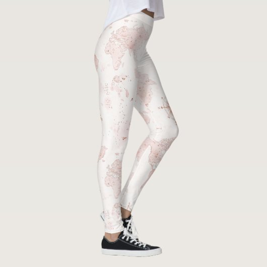 Leggings Pink World Map (Droite)