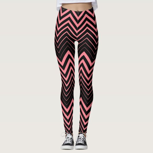 Leggings Pink Zigzag Chevron (Devant)