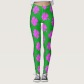 Leggings PinkShamrock Clover St. Patrick's Day (Devant)