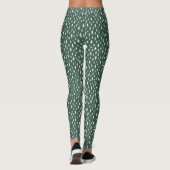 Leggings Pins minuscules | Hunter Green Holiday (Dos)