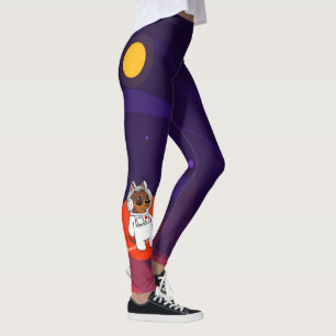 Leggings Pinscher miniature (Pin de minute) dans l'espace