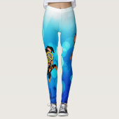 Leggings Pinscher miniature (Pin de minute) sous la mer (Devant)
