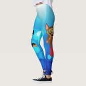Leggings Pinscher miniature (Pin de minute) sous la mer (Gauche)