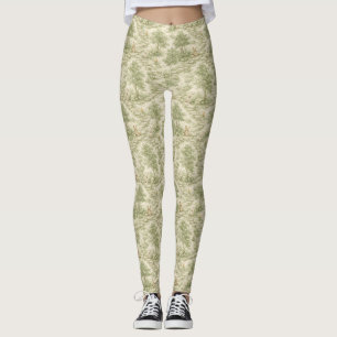 Leggings Pique-nique de lapin ours neutre Jardin floral (1)