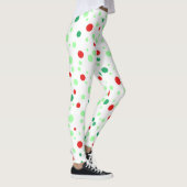 Leggings piqués verts et rouges (Droite)
