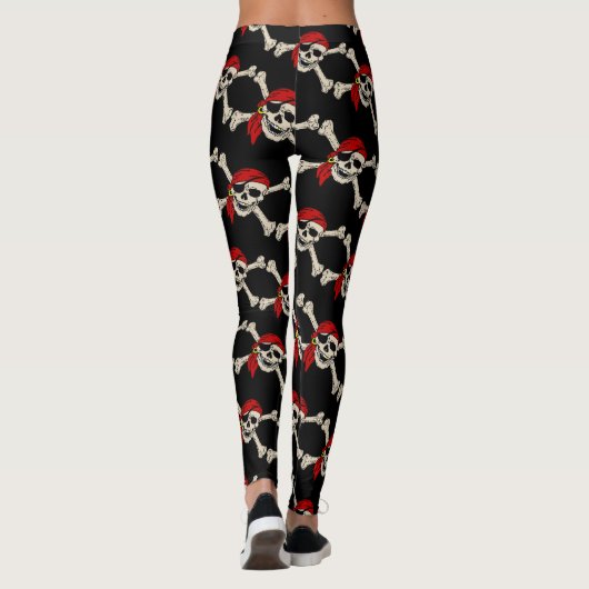 Leggings Pirate, Jolly roger, style, (Dos)